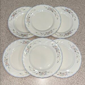 Vintage France Arcopal Victoria French Floral Salad Plates Set of 6